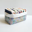 Facial Squares Fabric Bin - Flower Fields