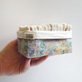 Facial Squares Fabric Bin - Flower Fields