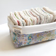 Facial Squares Fabric Bin - Flower Fields