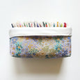 Facial Squares Fabric Bin - Flower Fields