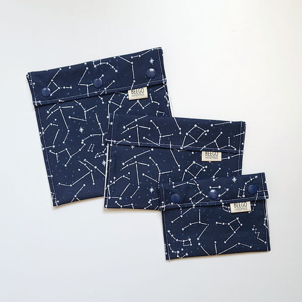 Navy Constellations Snack Bag