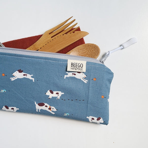 Puppy Dog Cutlery Pouch (Standard and Kids)