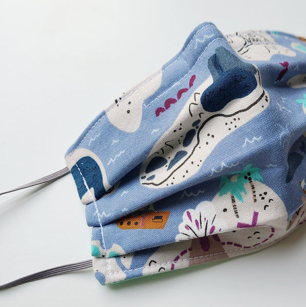 Kid's Pirate Map Cotton Face Mask