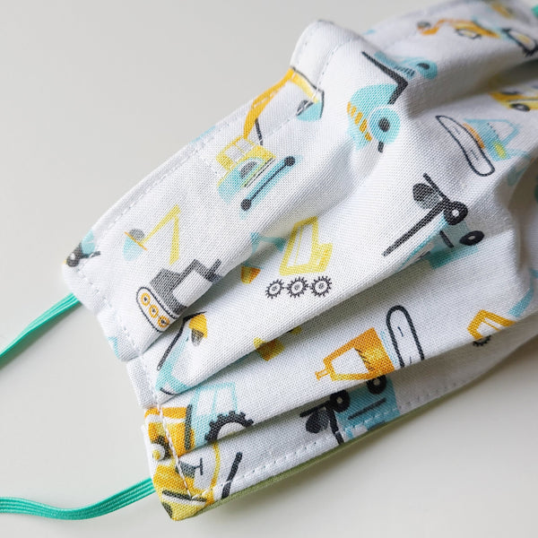 Kid's Construction Cotton Face Mask