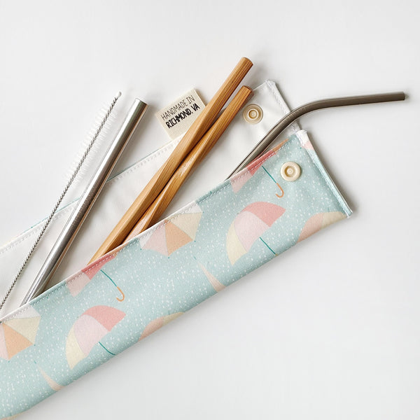 Rainy Days Straw Pouch