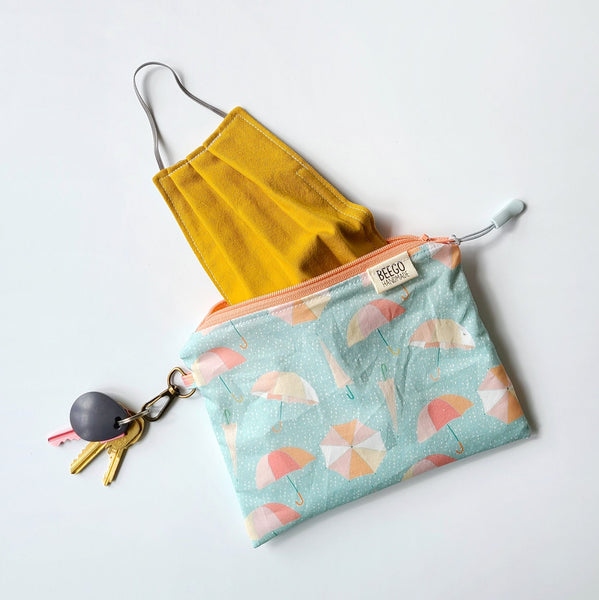 Rainy Days Clip-On Mask Pouch