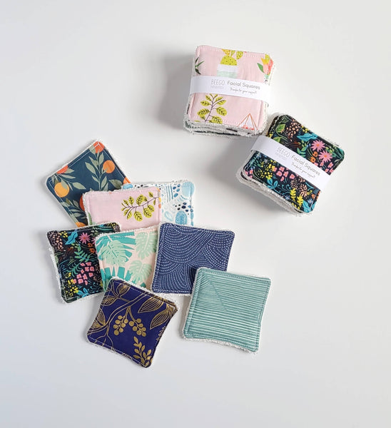 Cotton Mix and Match Facial Squares - Set of 8