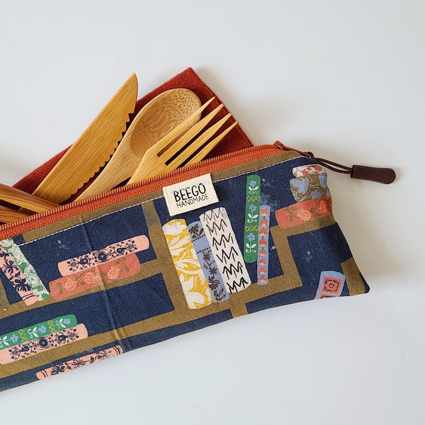 Bookish Divided Cutlery Pouch