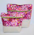 Neon Floral Insulated Washable Lunch Bag