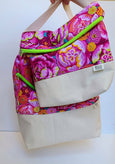 Neon Floral Insulated Washable Lunch Bag