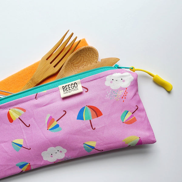 Rainbow Showers Divided Cutlery Pouch