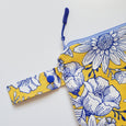 Blue and Yellow Floral Wet Bag