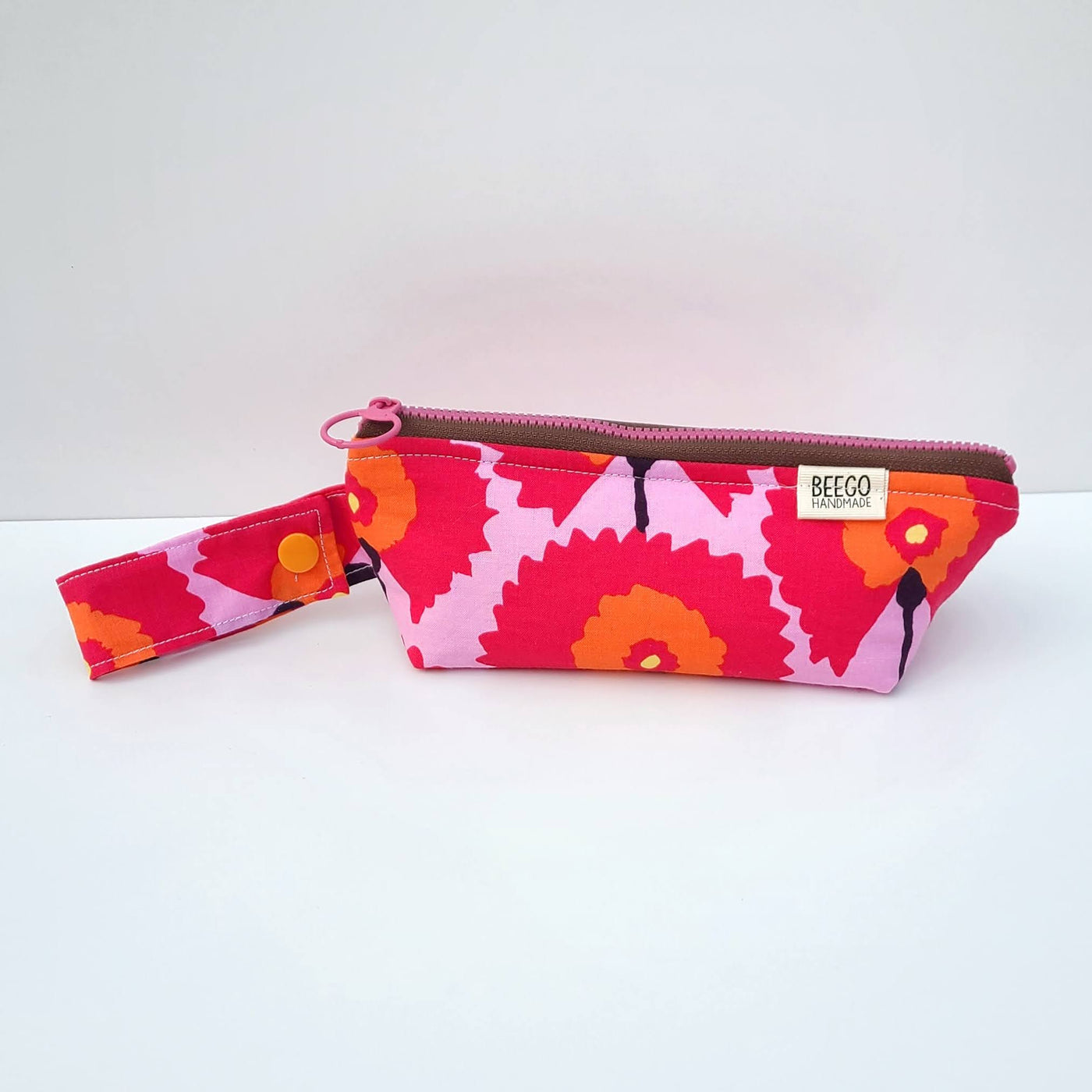 Pink Abstract Floral Paci Pouch