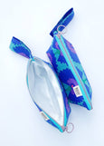 Blue Abstract Flowers Paci Pouch