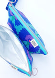 Blue Abstract Flowers Paci Pouch