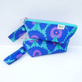 Blue Abstract Flowers Paci Pouch