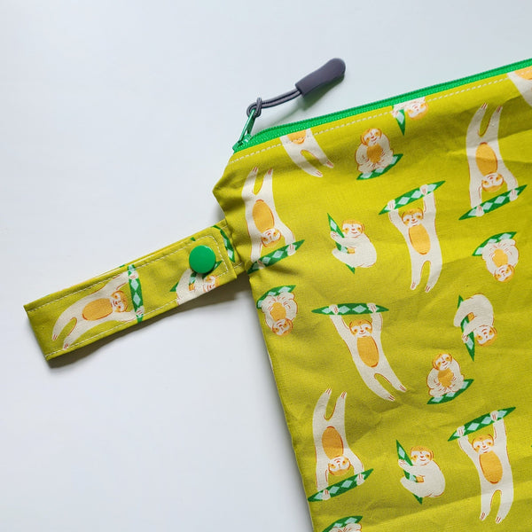 Green Sloths Wet Bag