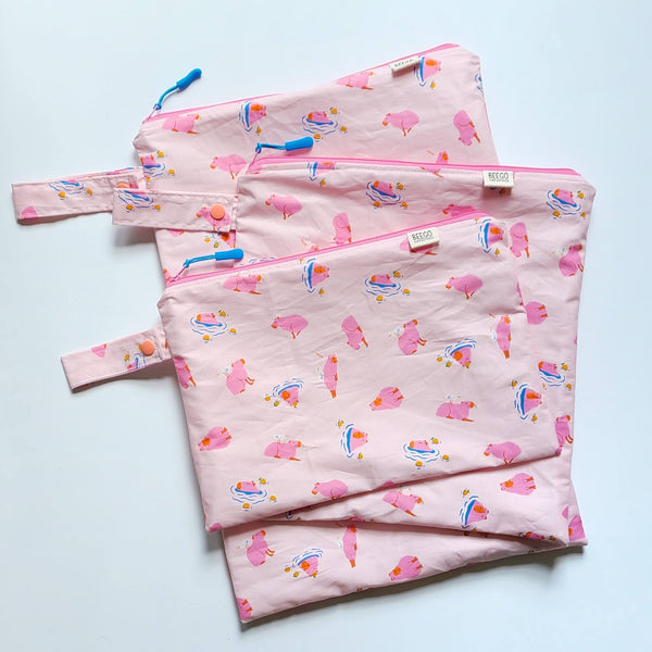 Pink Capybara Wet Bag