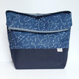 Navy Constellations Insulated Washable Lunch Bag
