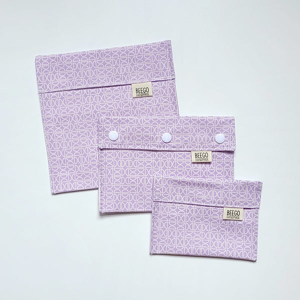 Lavender Lines Snack Bag