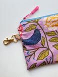 Purple Blackbird Clip-On Pouch