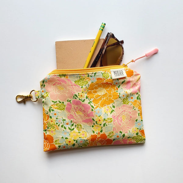 Sunny Floral Clip-On Pouch