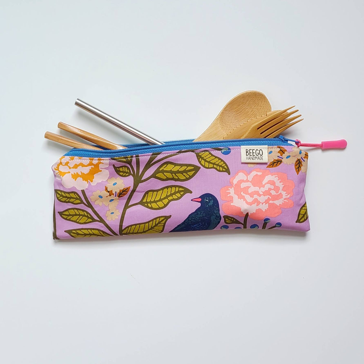 Purple Blackbird Cutlery Pouch