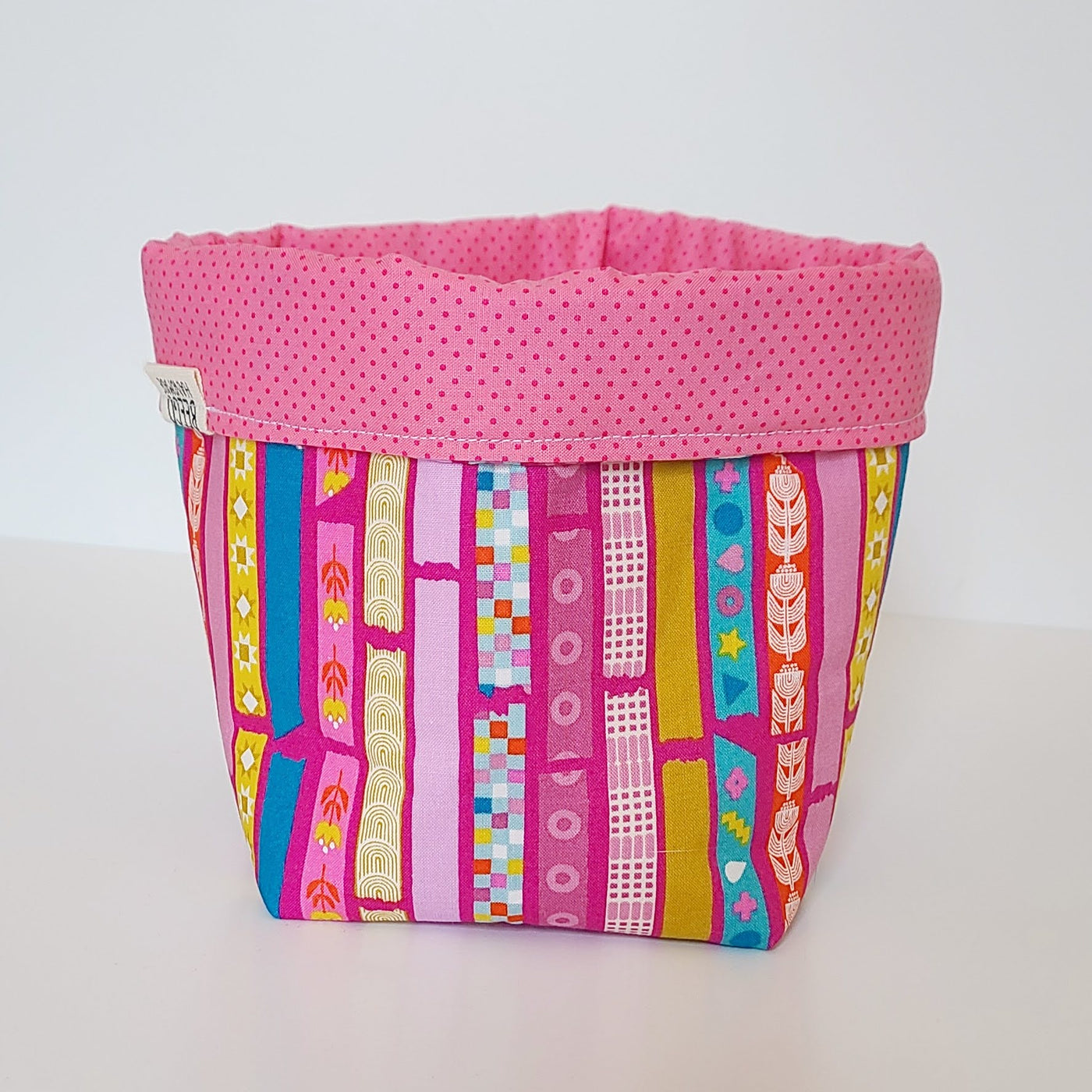 #68 Mix and Match Reversible Fabric Bin