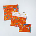 Orange Washi Tape Snack Bag