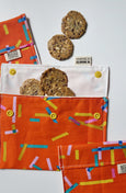 Orange Washi Tape Snack Bag