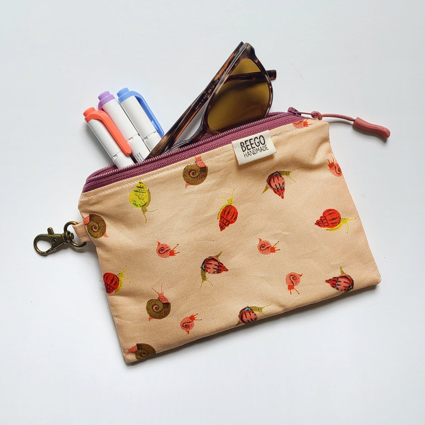Snails Clip-On Pouch