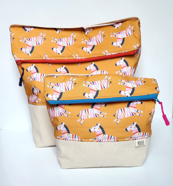 Zippy Zebras Insulated Washable Lunch Bag