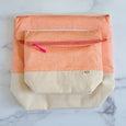SALE Wonky Peachy Fields Insulated Washable Lunch Bag