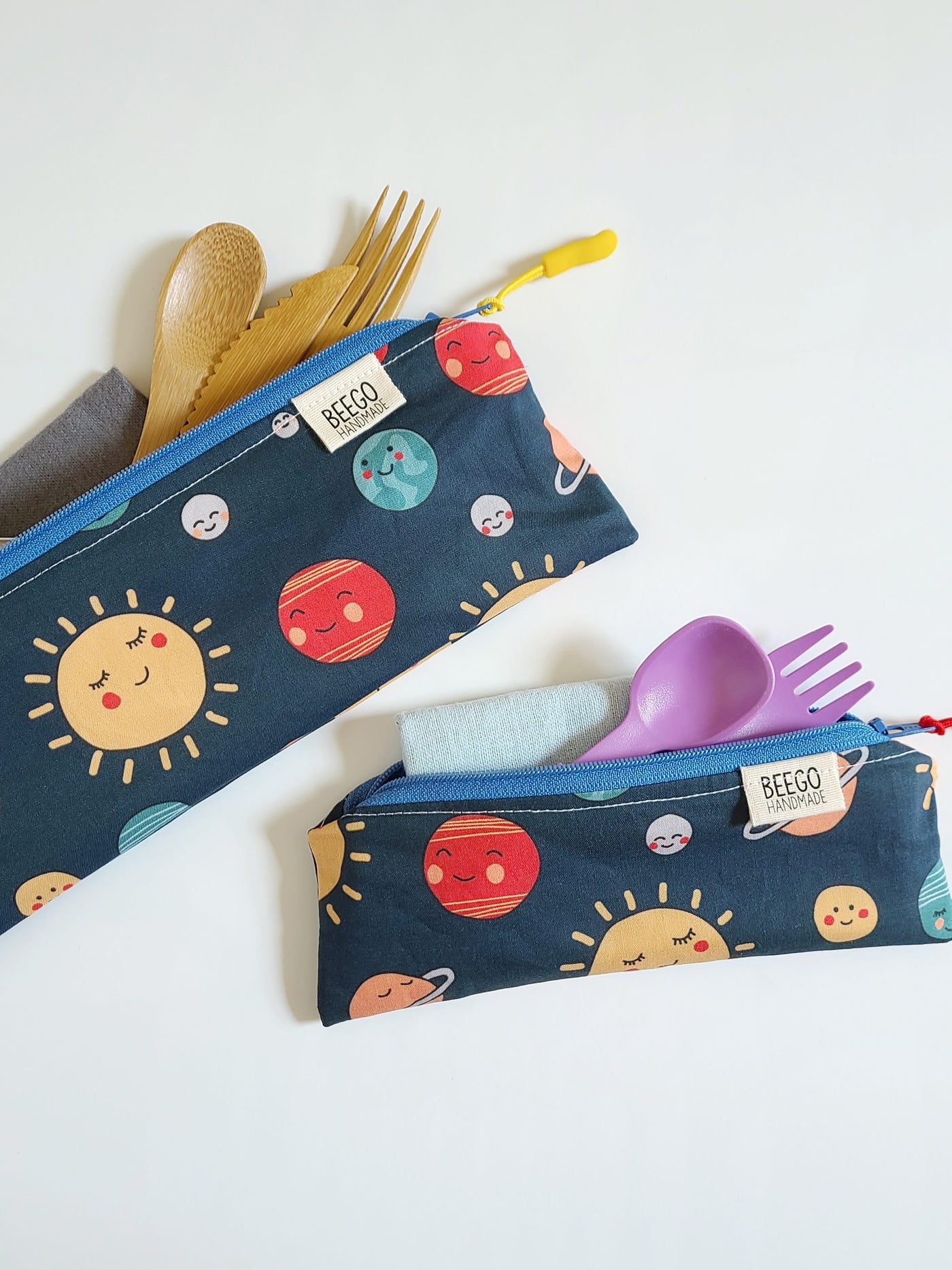 Happy Planets Cutlery Pouch (Standard and Kids)