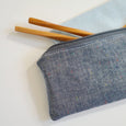 Speckled Chambray Divided Cutlery Pouch