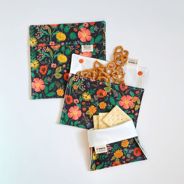 French Floral Snack Bag
