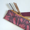 Pink Polypody Divided Cutlery Pouch