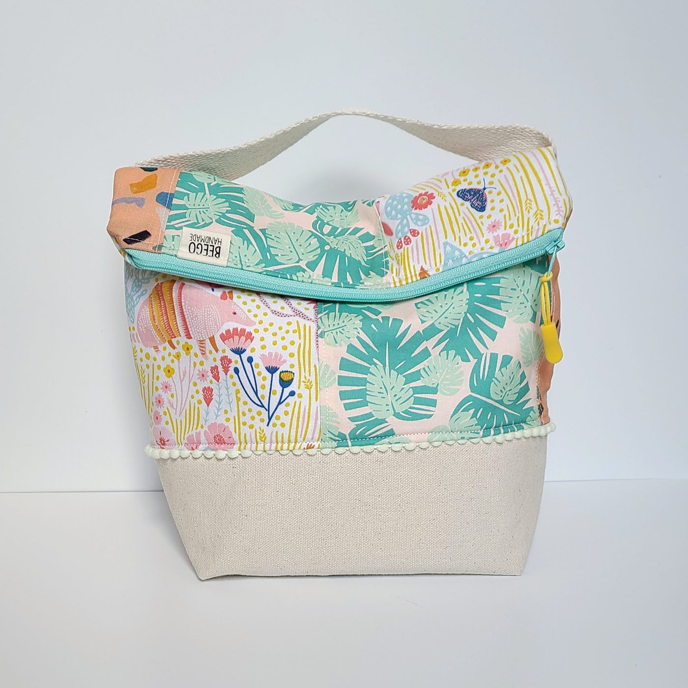 #108 - Monstera and Desert Insulated Washable Lunch Bag